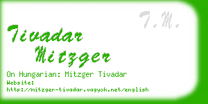 tivadar mitzger business card